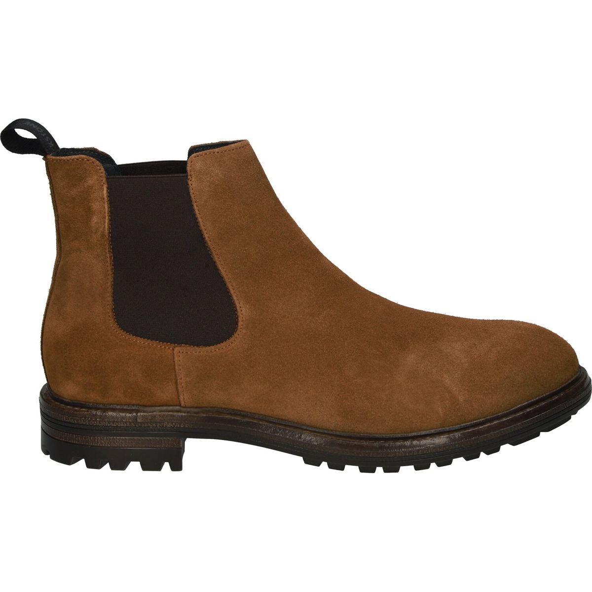 Braune Wildleder Chelsea Boots mit Profilsohle