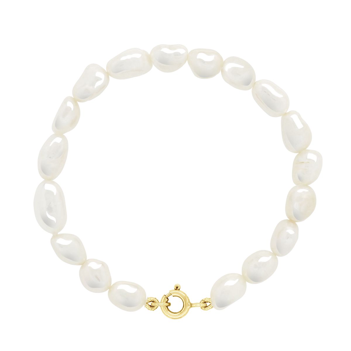 Barock Süßwasserperlen Armband in Gold