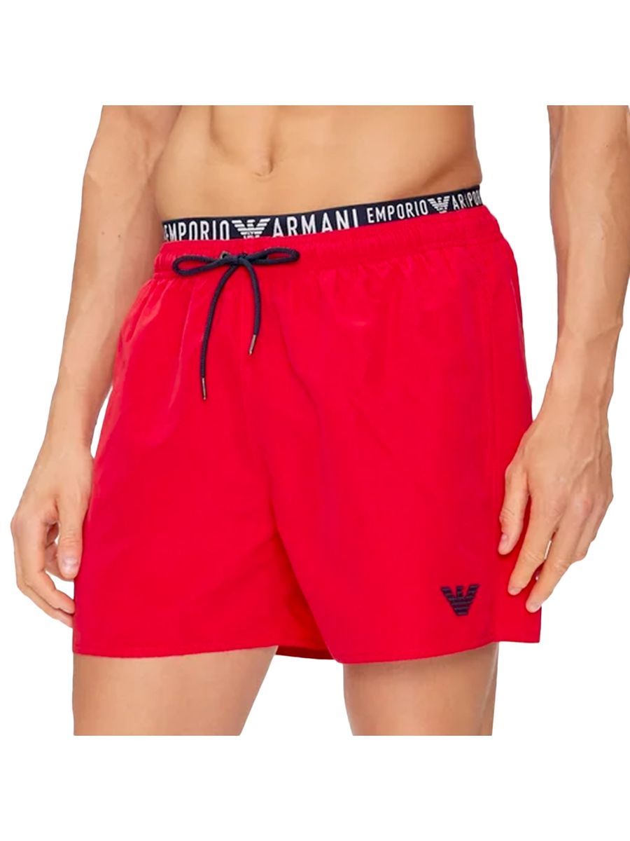 Emporio Armani Eagle rote Badehose