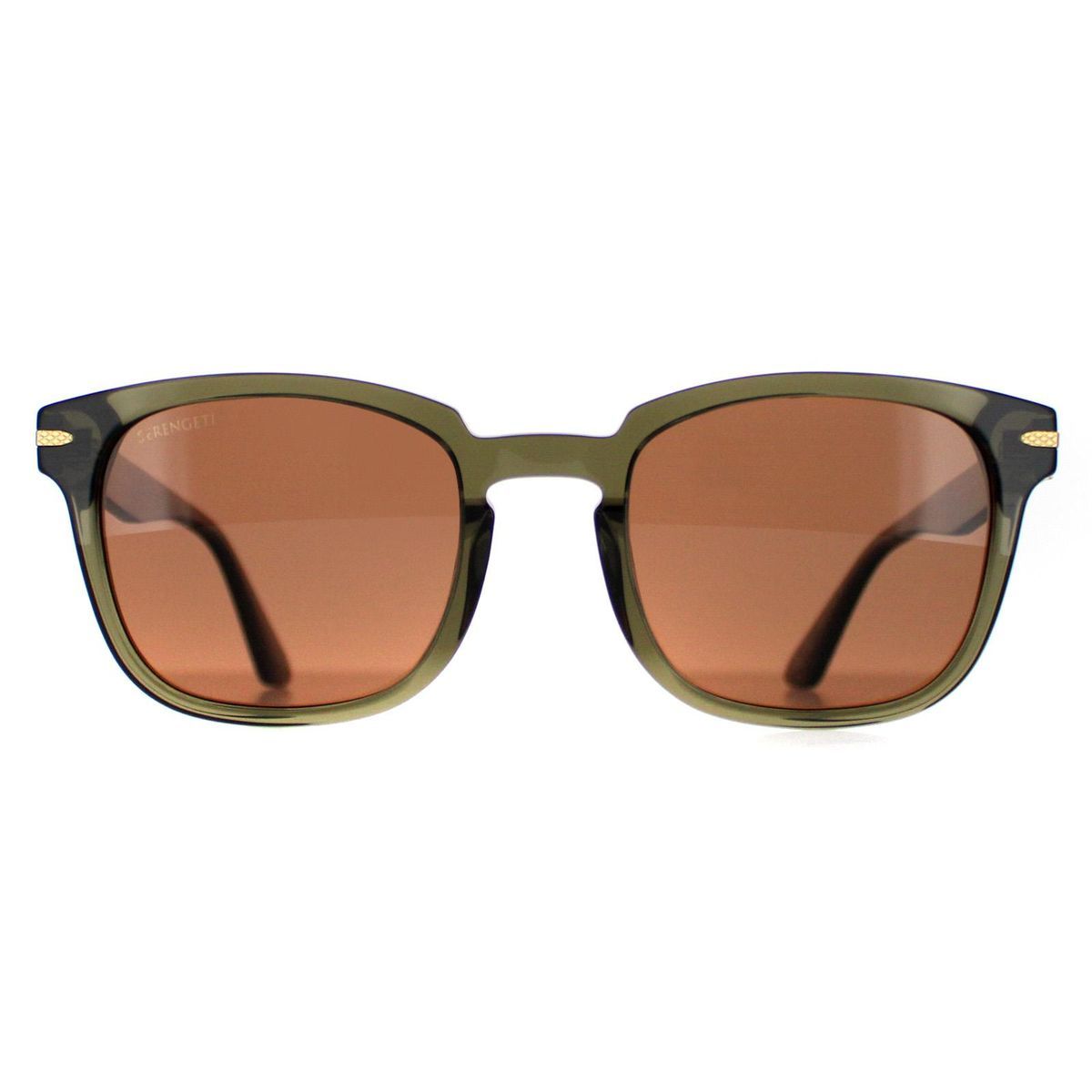Quadratische Kristall-dunkelgrüne Sonnenbrille