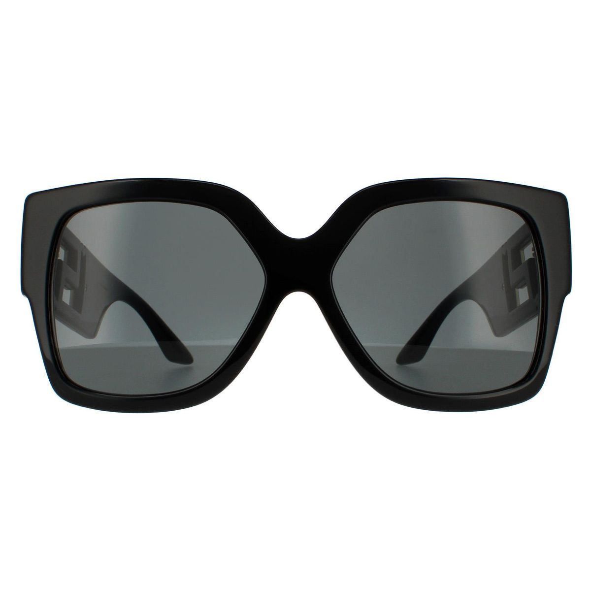 Übergroße quadratische Sonnenbrille in Schwarz