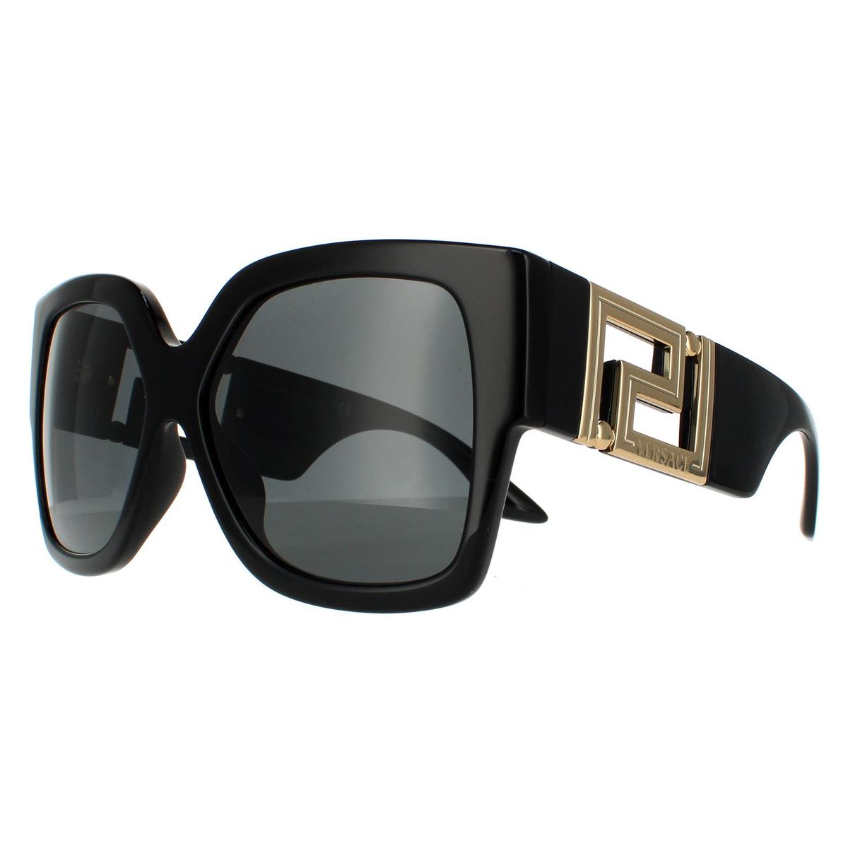 Übergroße quadratische Sonnenbrille mit Greca-Detail