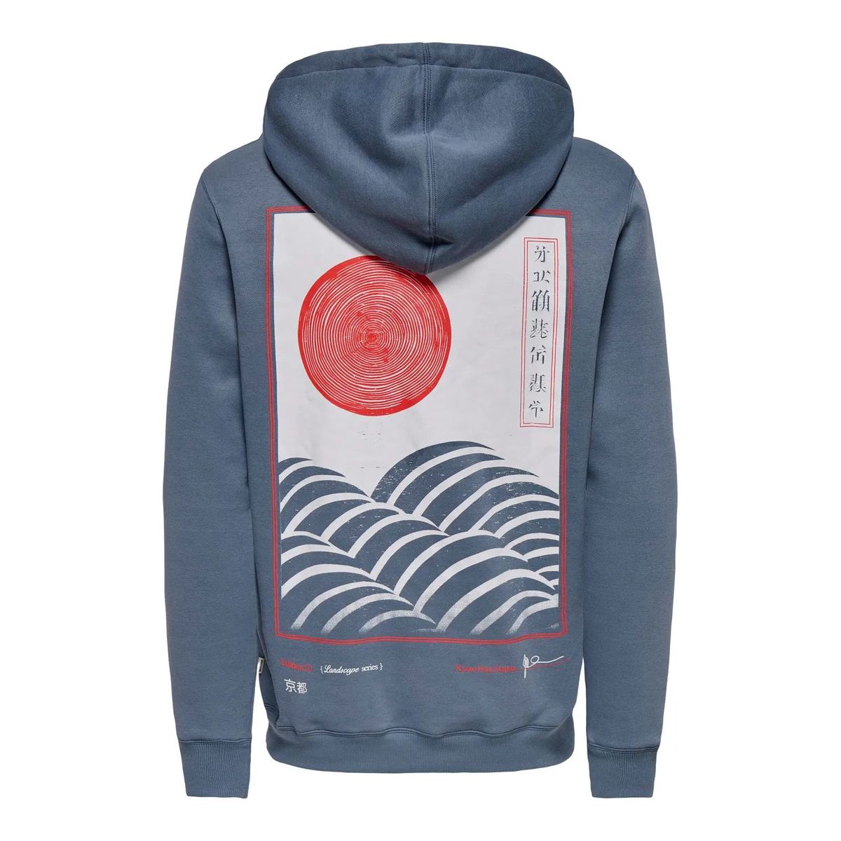 Hoodie mit japanischem Grafik-Print