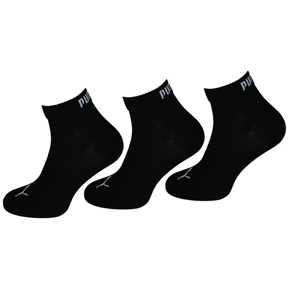 Viertel-Länge, einfarbige, schwarze Sportsocken