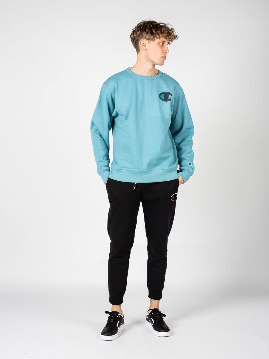 Blaues Sweatshirt mit Rundhalsausschnitt