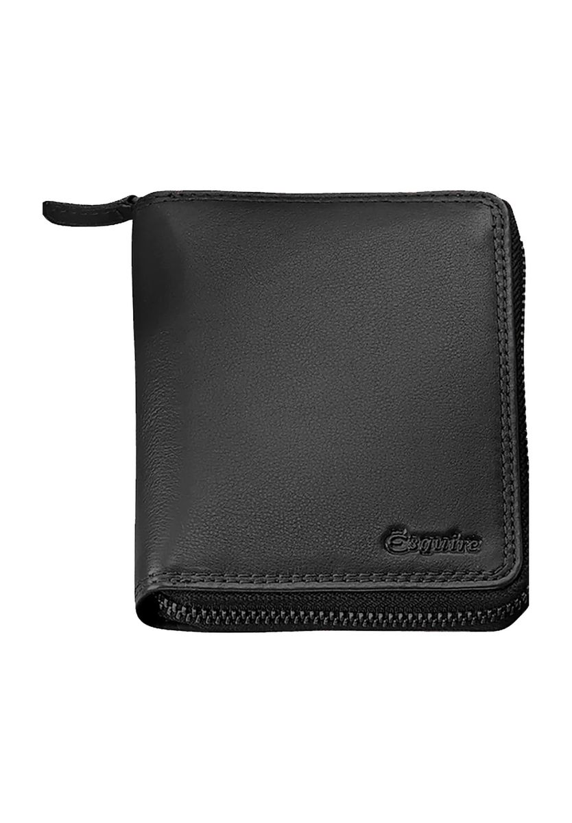 Esquire Geldbörse "Duo", Logoprägung, Leder, uni, für Damen, schwarz, 99