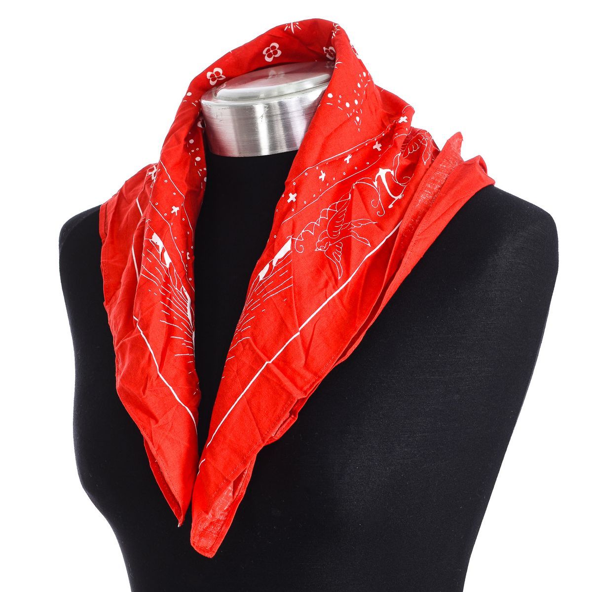 Bedrucktes Baumwoll-Bandana-Kopf- und Halstuch