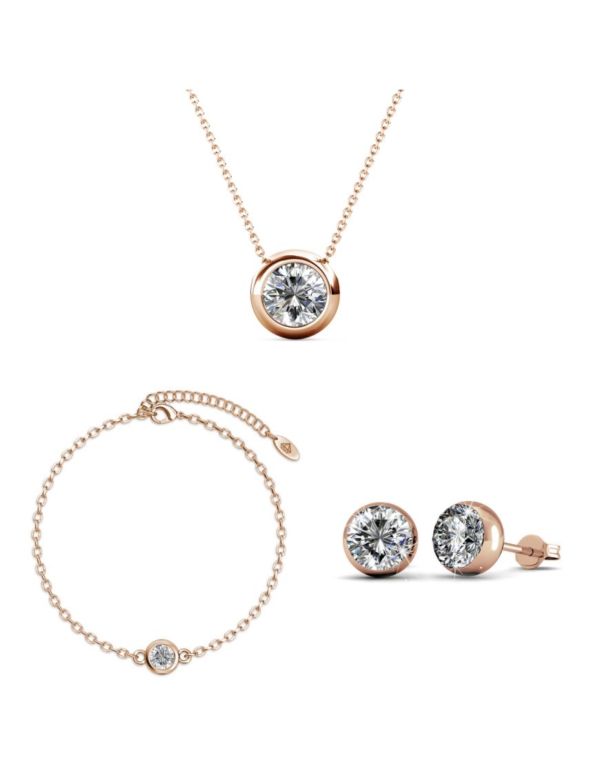 Roségoldenes Kristall Schmuckset