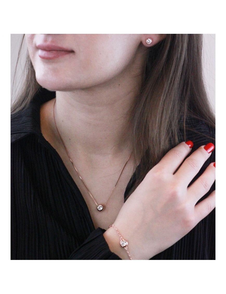 Elegantes Kristall-Solitär-Schmuckset