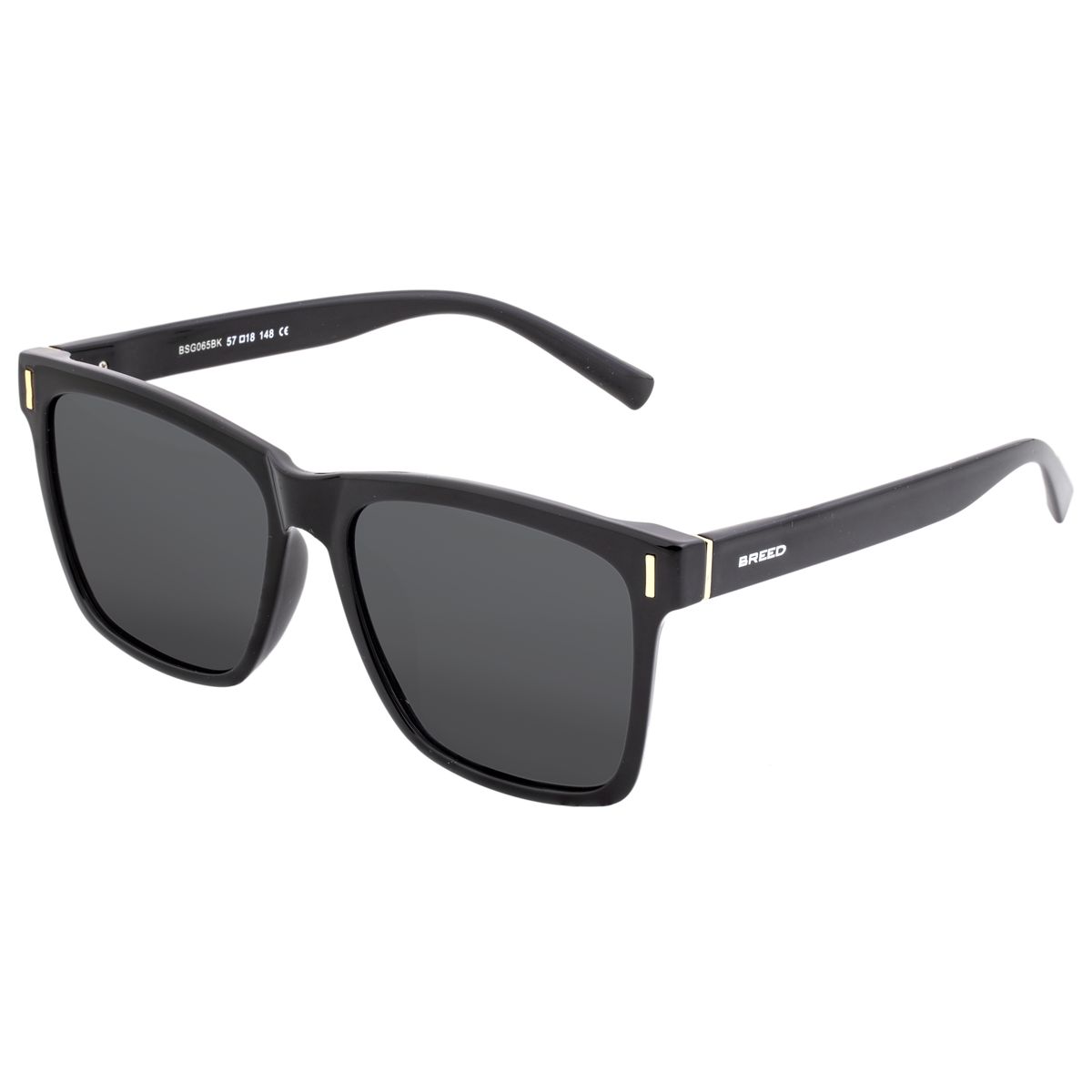 Schwarze, rechteckige, polarisierte Sonnenbrille