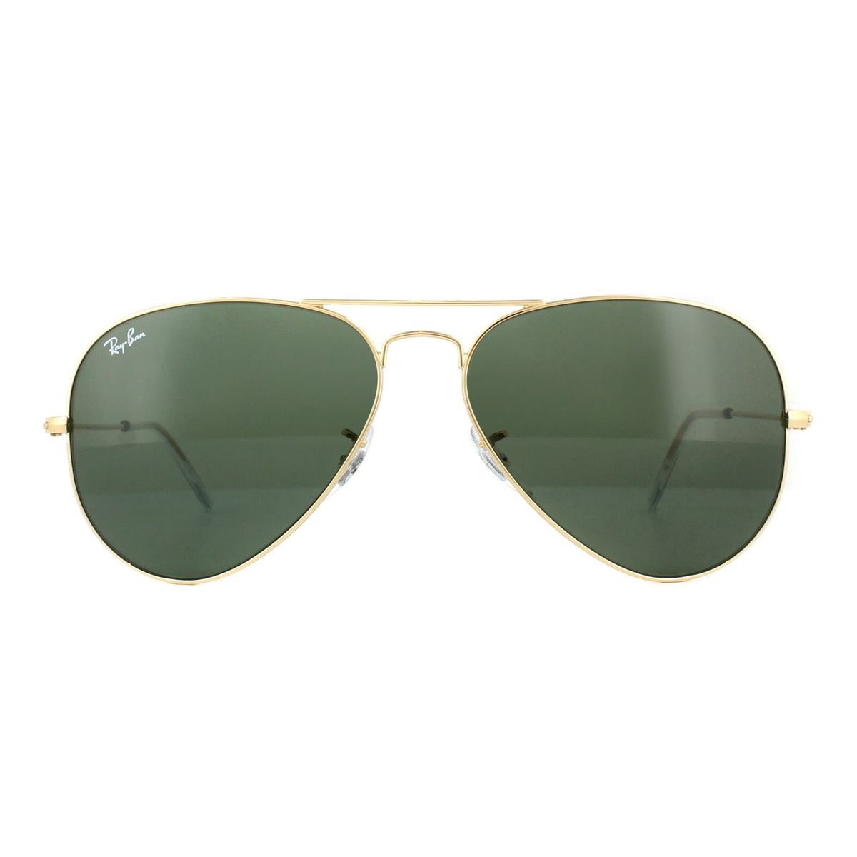 Klassische Aviator-Sonnenbrille mit grünen Gläsern