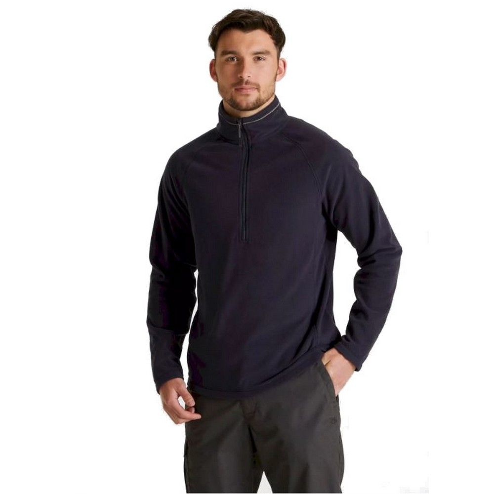 Leichter Microfleece-Pullover mit Halbreißverschluss