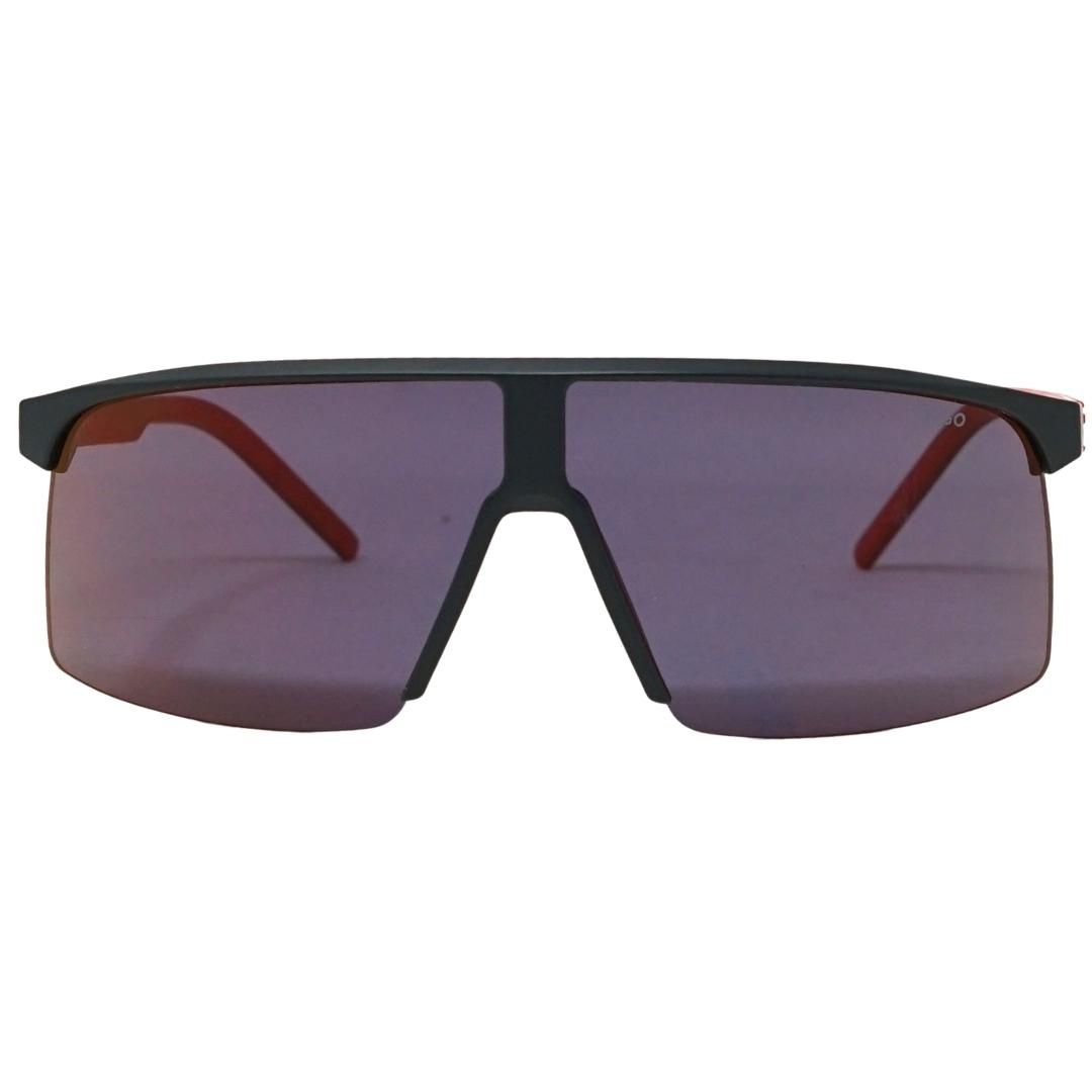 Elegante schwarze Monoblock-Sonnenbrille