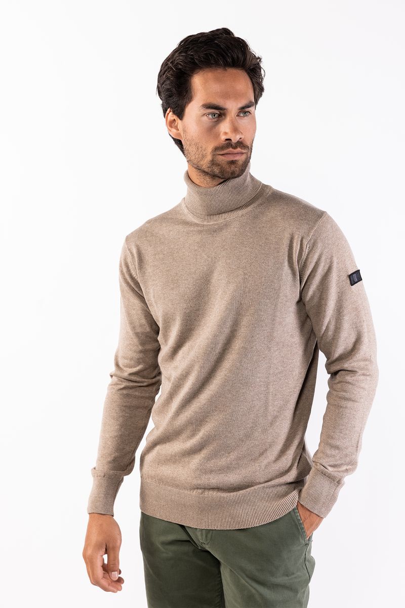 Klassischer Baumwoll-Rollkragenpullover