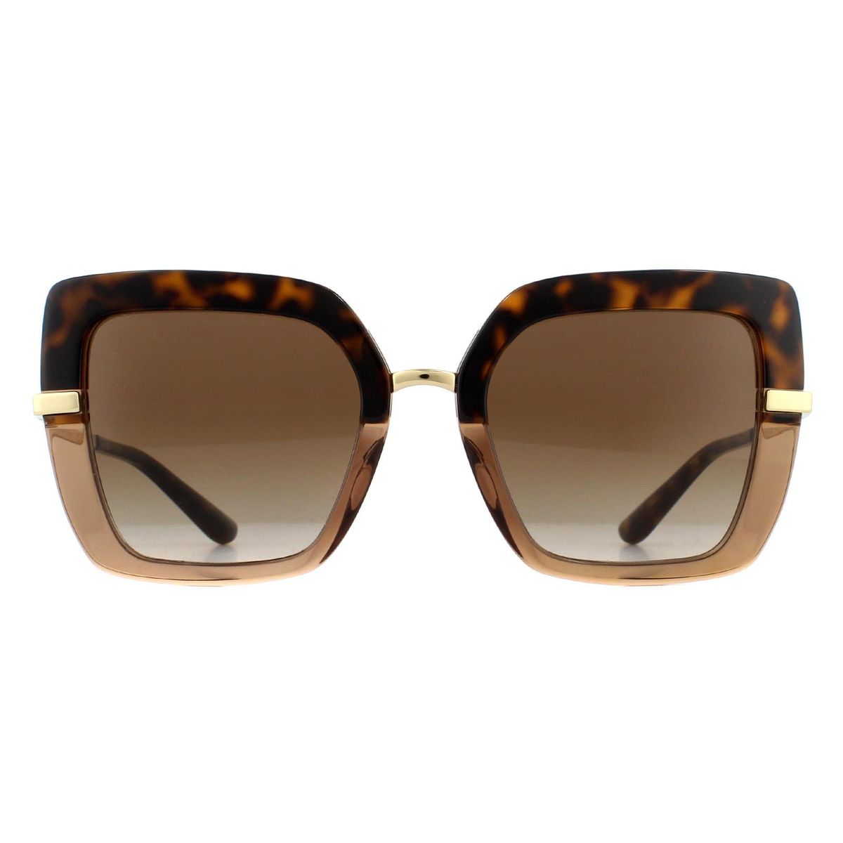 Quadratische Havana Braun Gradient Sonnenbrille