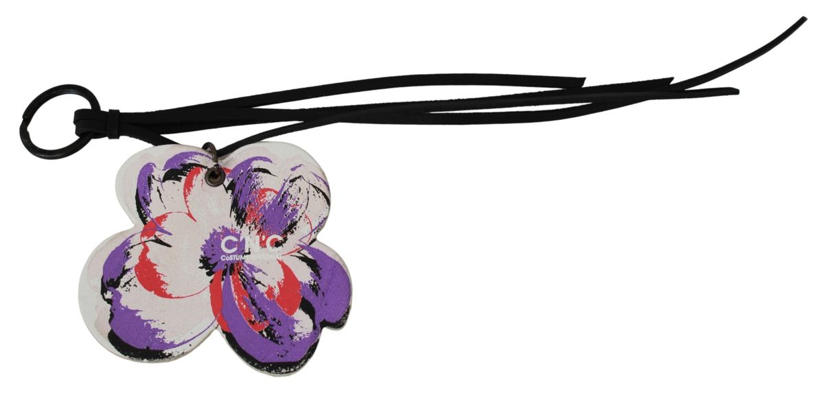 Floral Leder Logo Schlüsselanhänger