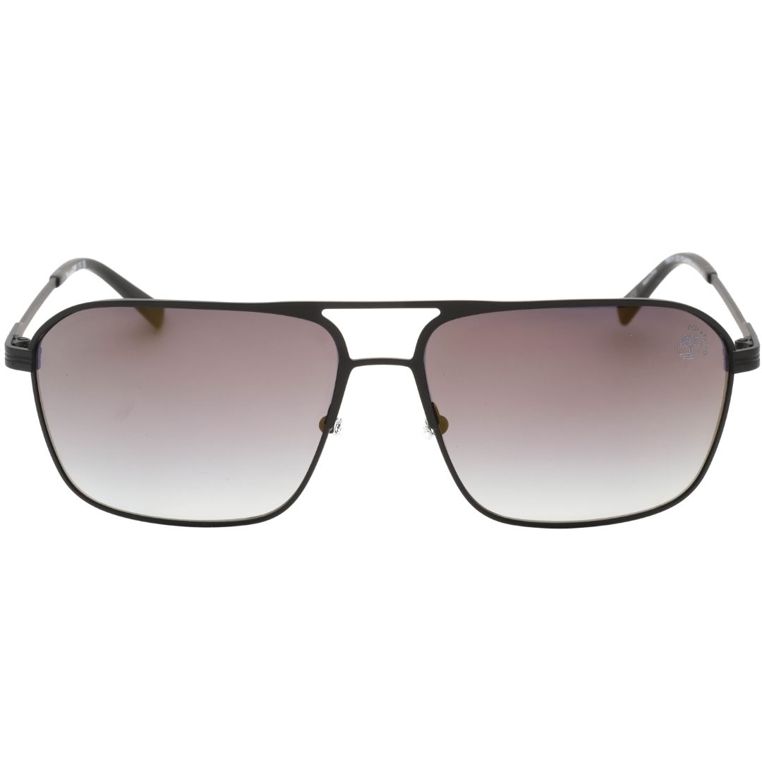 Matte schwarze quadratische Pilotenbrille
