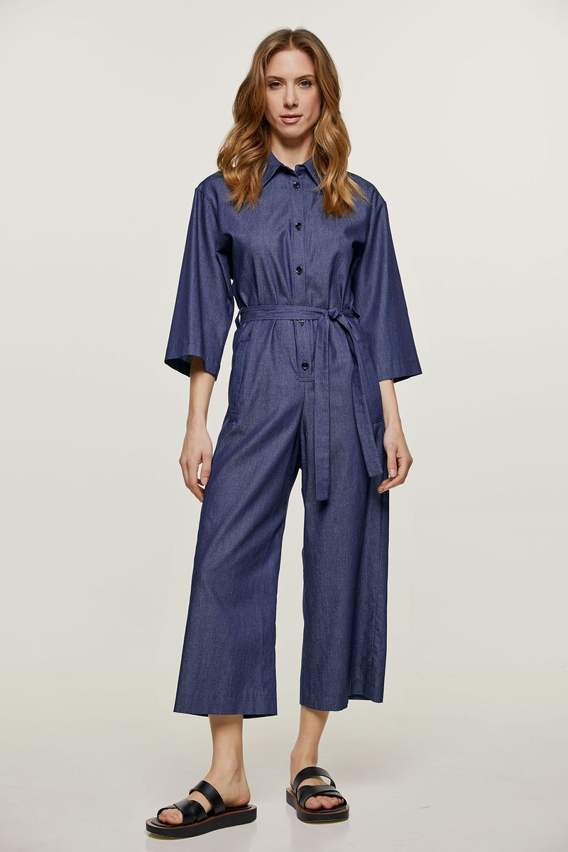 Minimalistischer Baumwoll-Overall im Utility-Stil