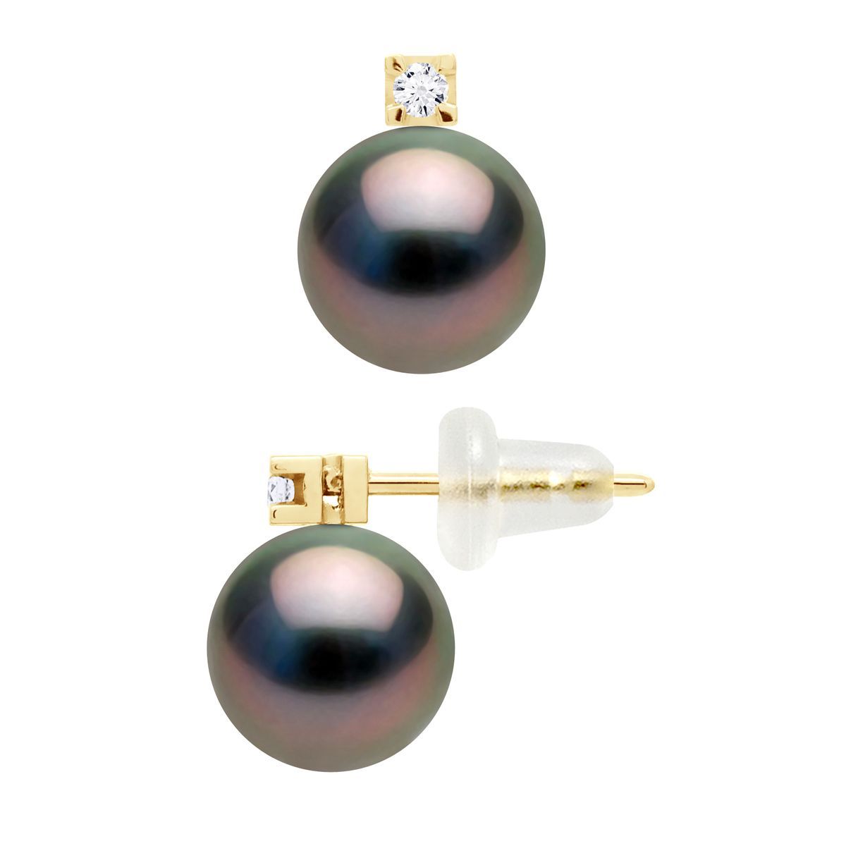Ohrstecker mit Tahitiperlen und Diamanten