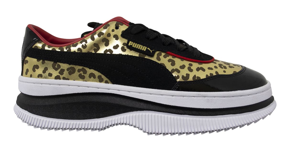 Modische Plateausneakers mit Leopardenmuster