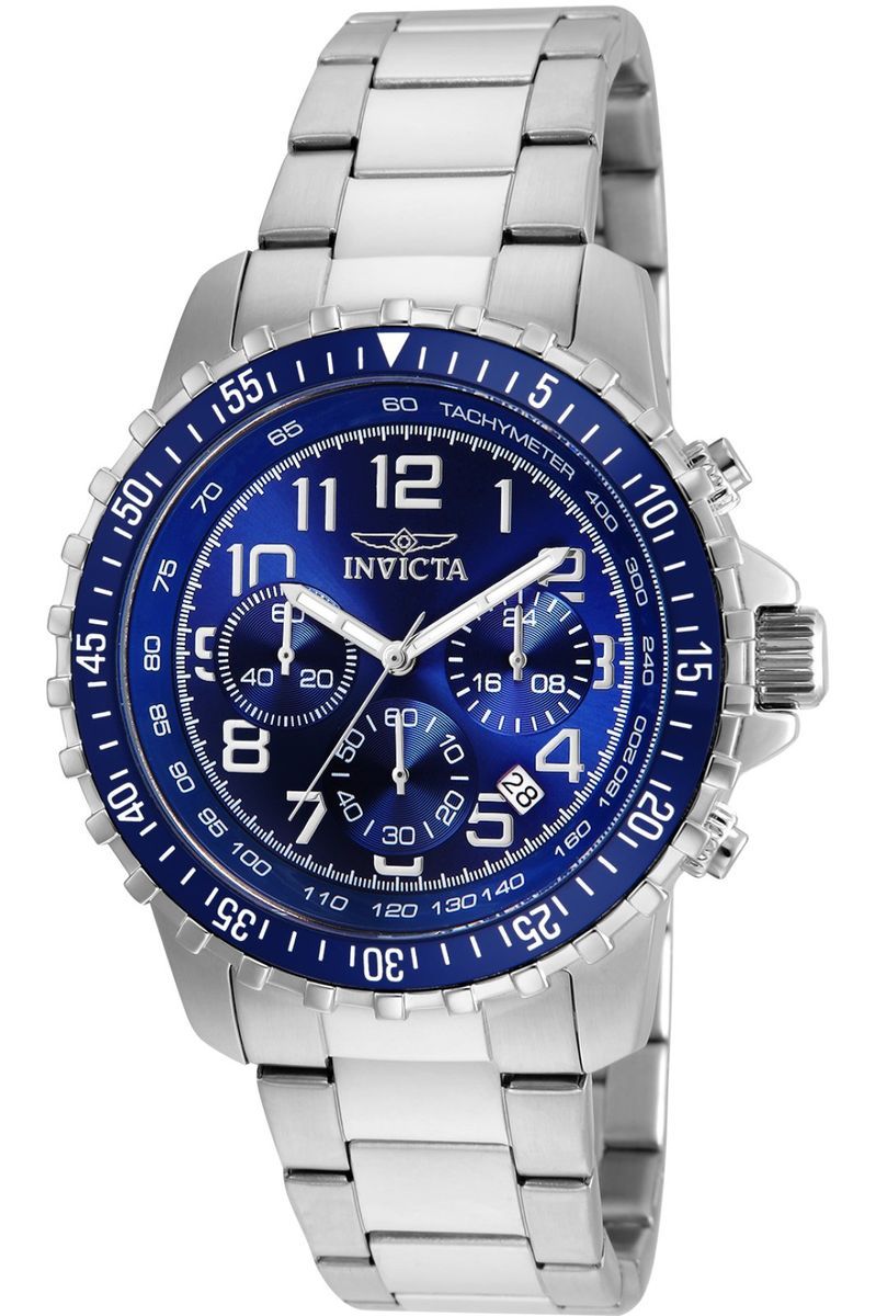 Chronograph Uhr mit blauem Zifferblatt