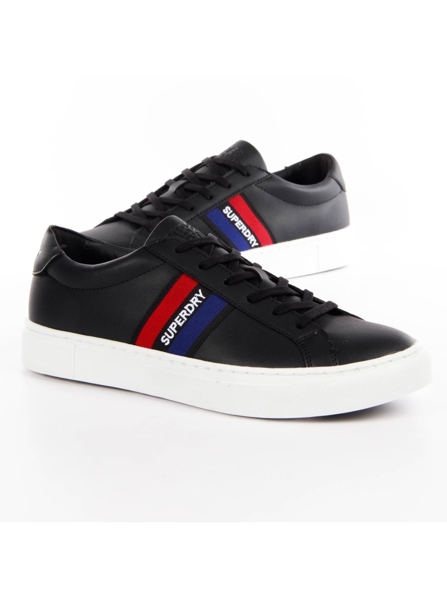 Vegane Court-Sneaker mit Seitenstreifen