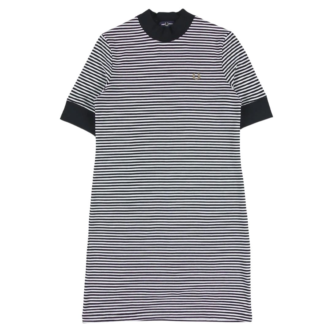 Gestreiftes Piqué T-Shirt Kleid