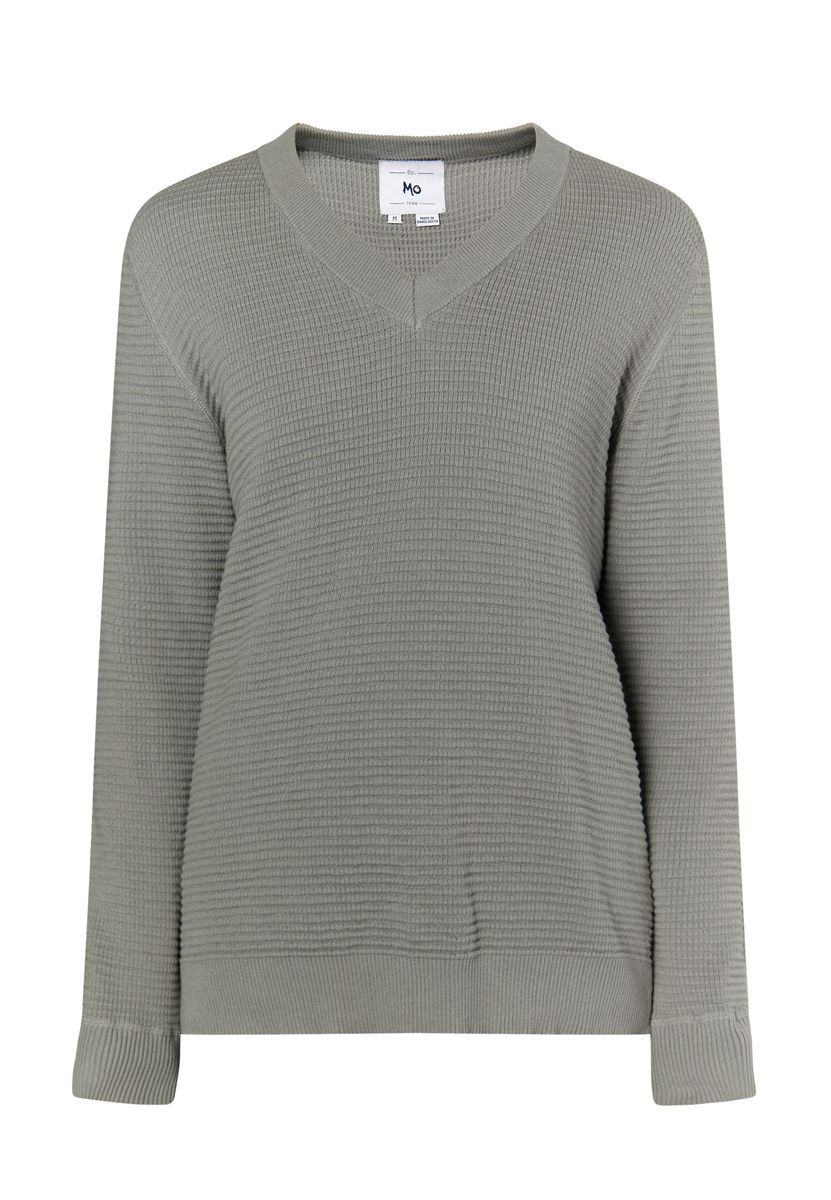 Mo Strickpullover Herren Grau