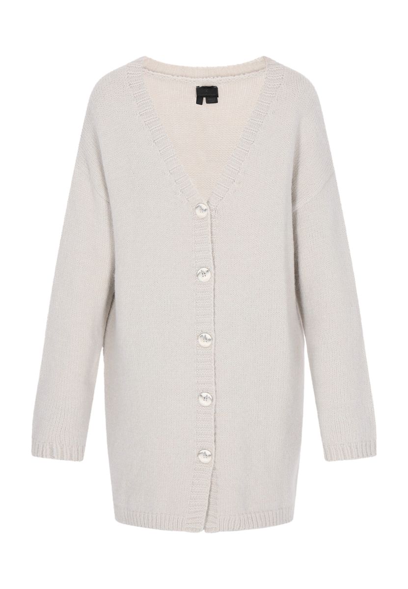 Elegante, lange Strickjacke