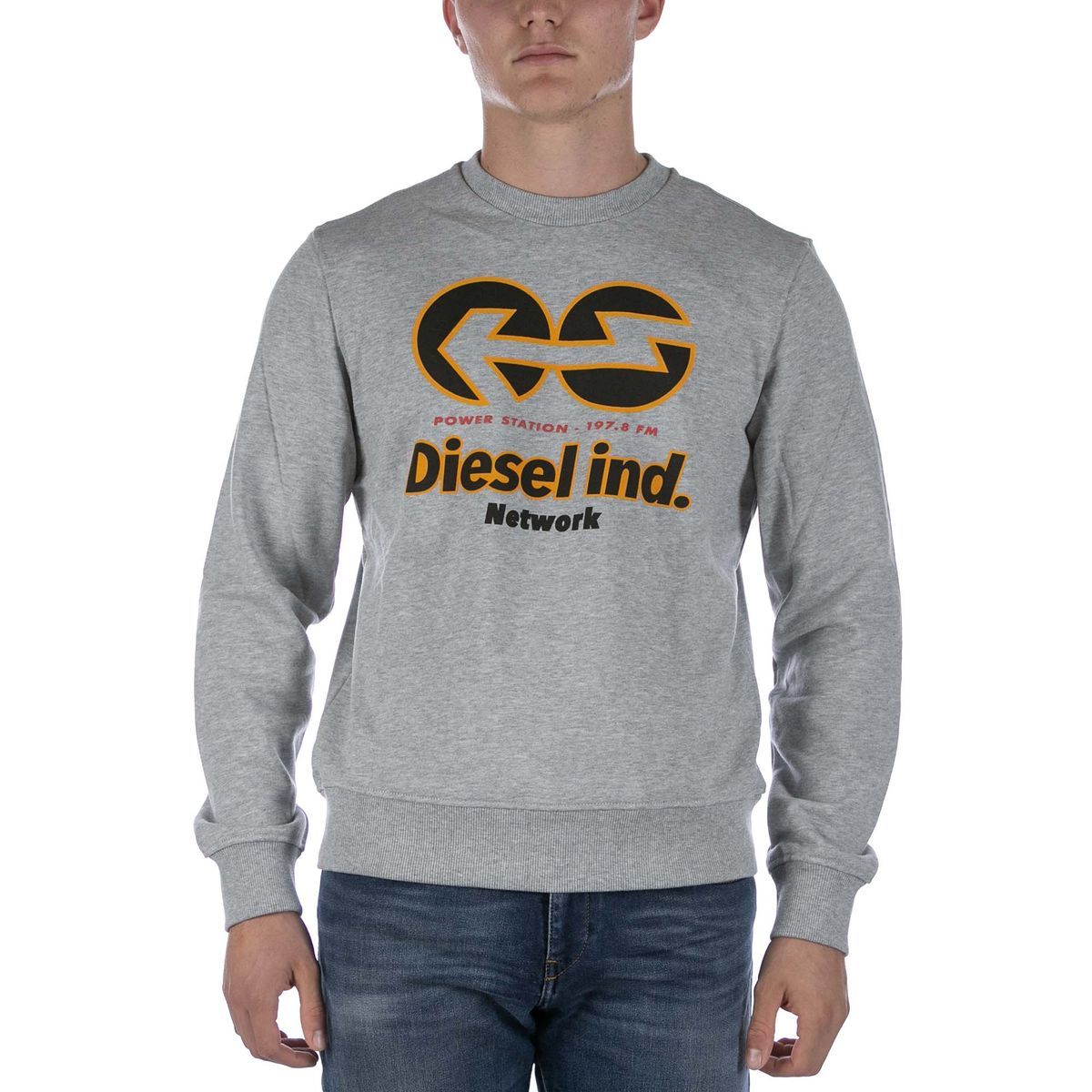 Graues Sweatshirt mit Grafikprint