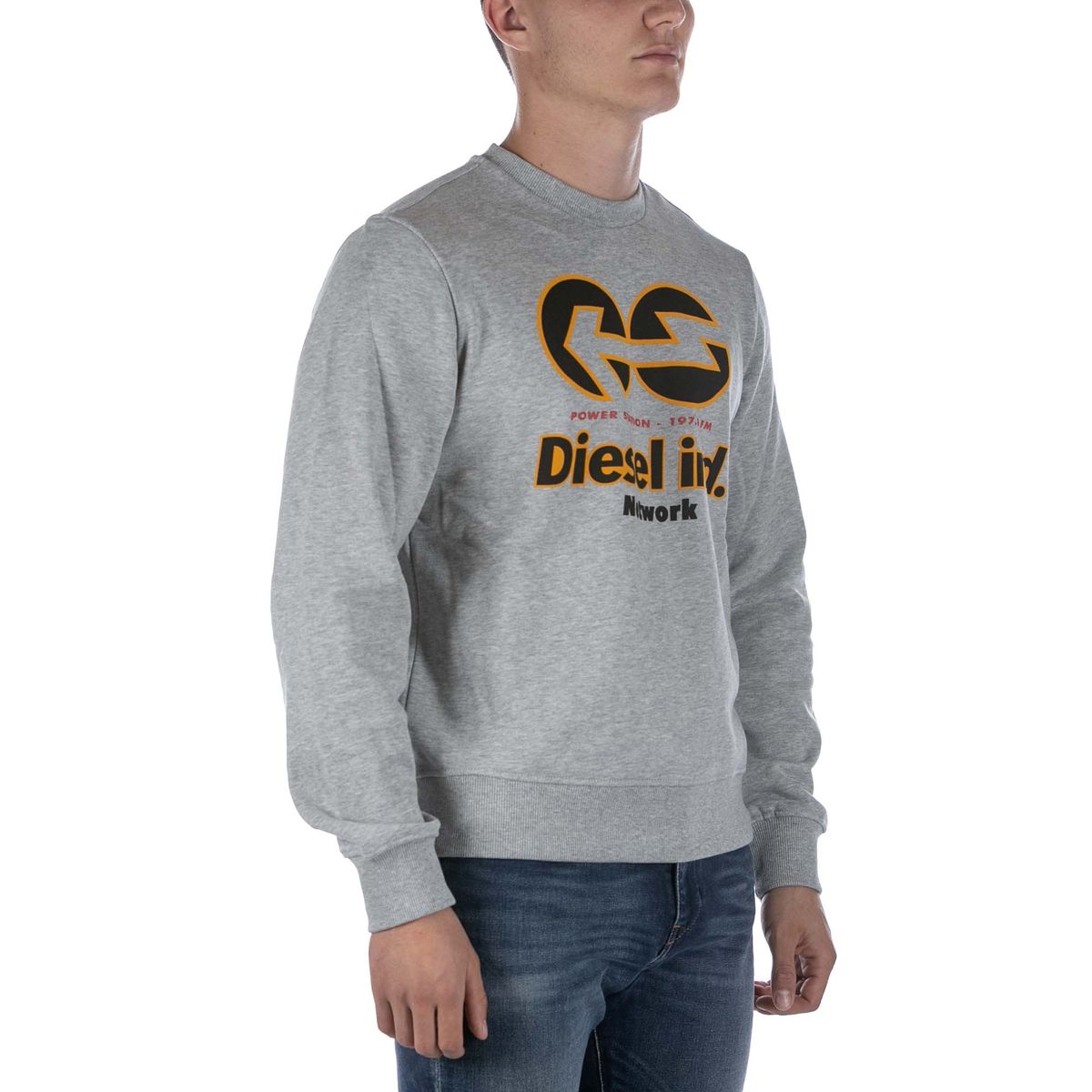 Grafik-Print Sweatshirt aus gebürsteter Baumwolle