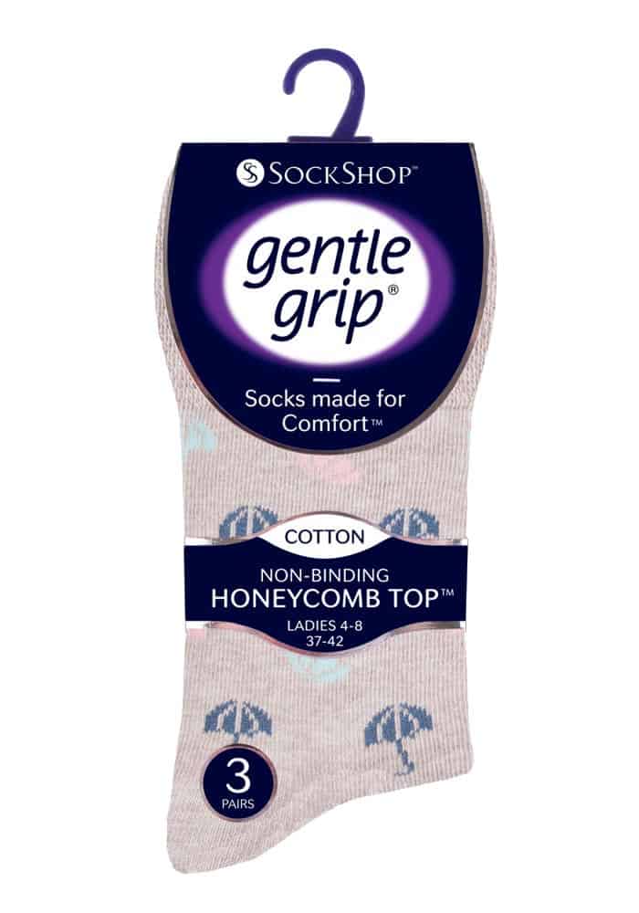 Nicht einschneidende Baumwoll-Komfortsocken mit Muster
