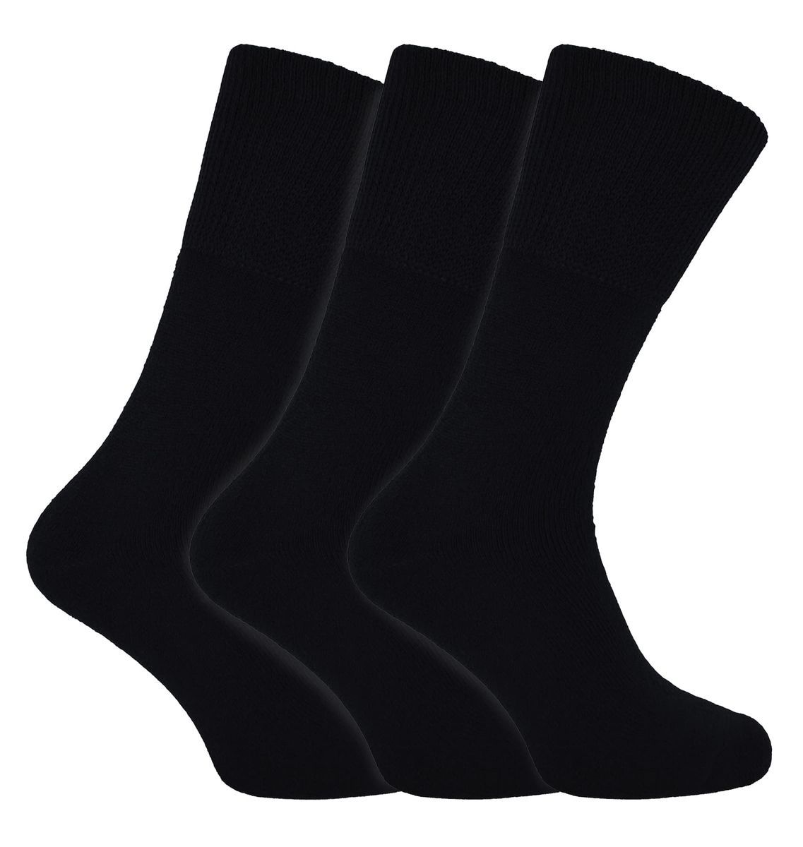 Bambus-Thermo-Socken für den Winter | THMO | Herren- und Damengrößen | Warme dicke Bambus-Socken - Schwarz