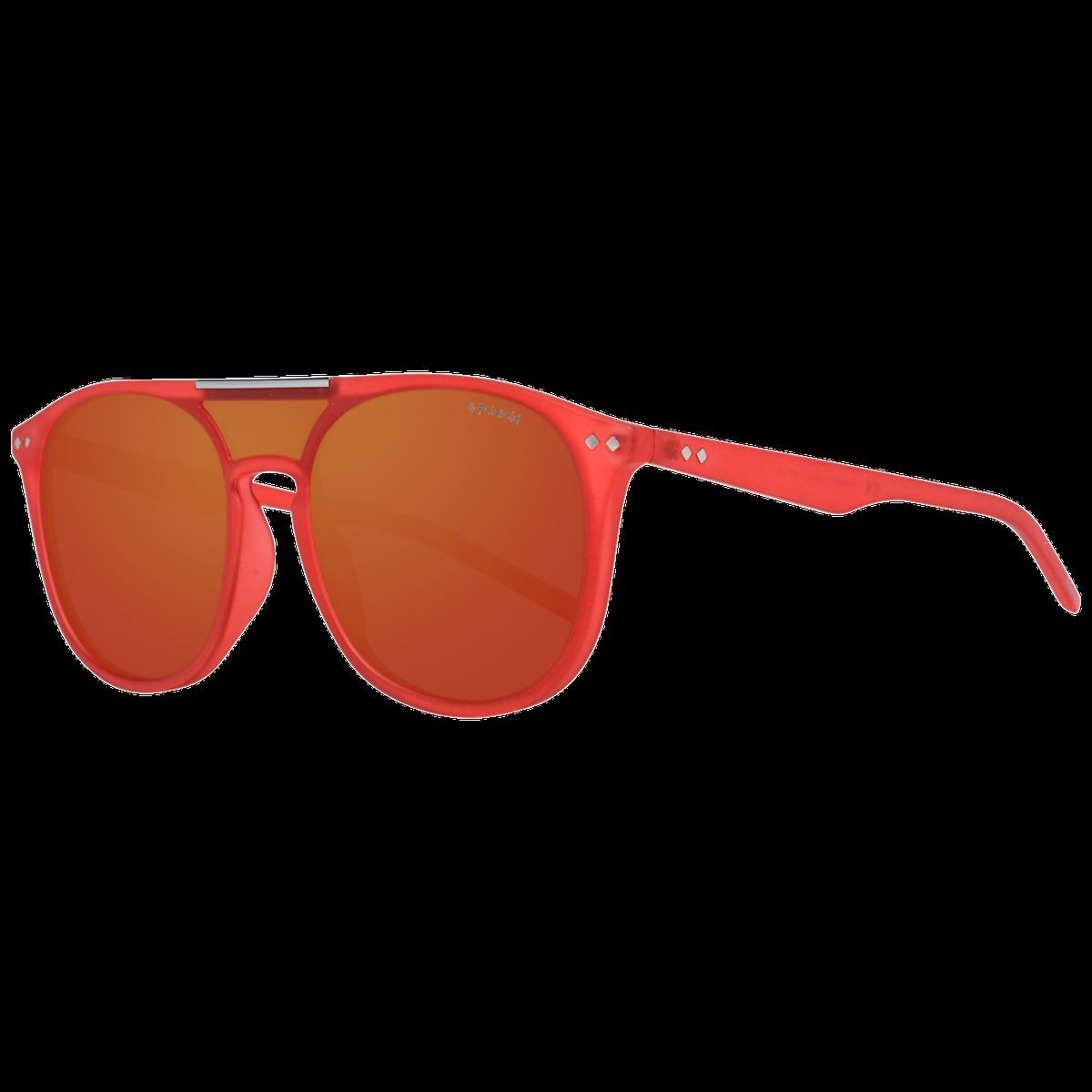 Orangefarbene Pilotenbrille mit polarisierten Gläsern