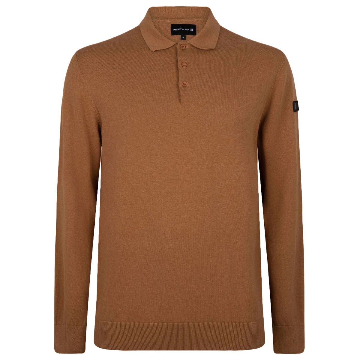 Herren Strickpolo Langarm
