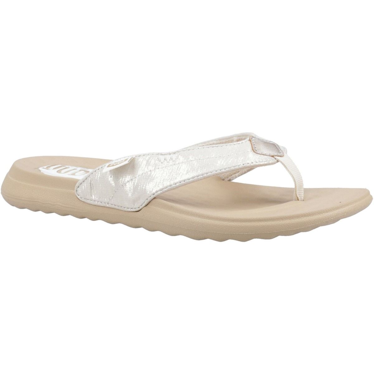 HEYDUDE Christi Flip Klassische Polyurethan Damen Gold Sandalen