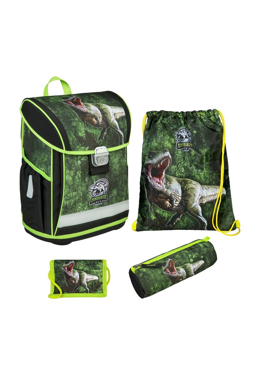 Dinosaur Rex grünes Schulranzen-Set