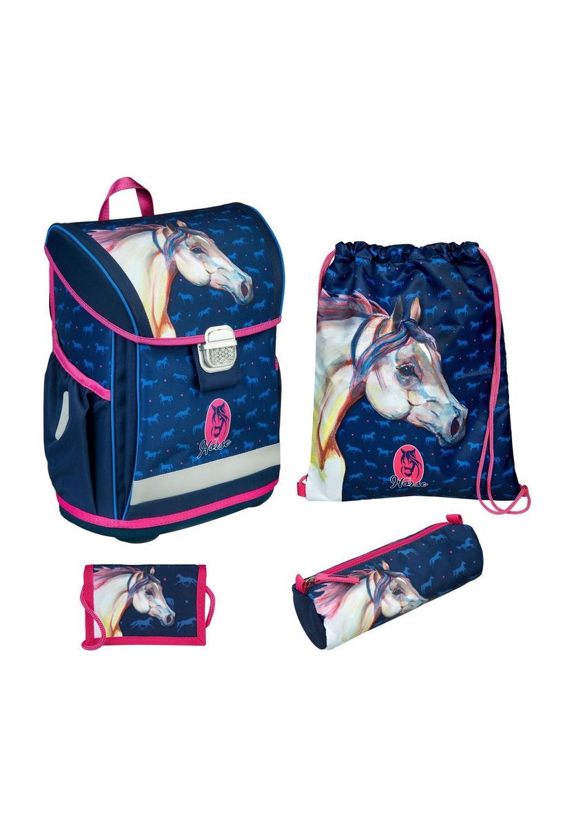 Pferde-Schulranzen-Set mit Pferdemotiv