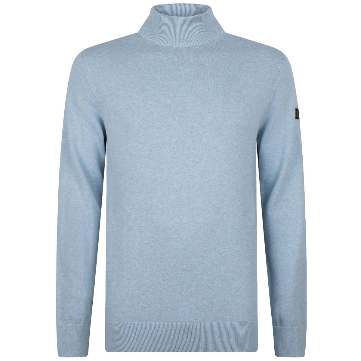 Herren Strickpullover aus Bio-Baumwolle mit Stehkragen