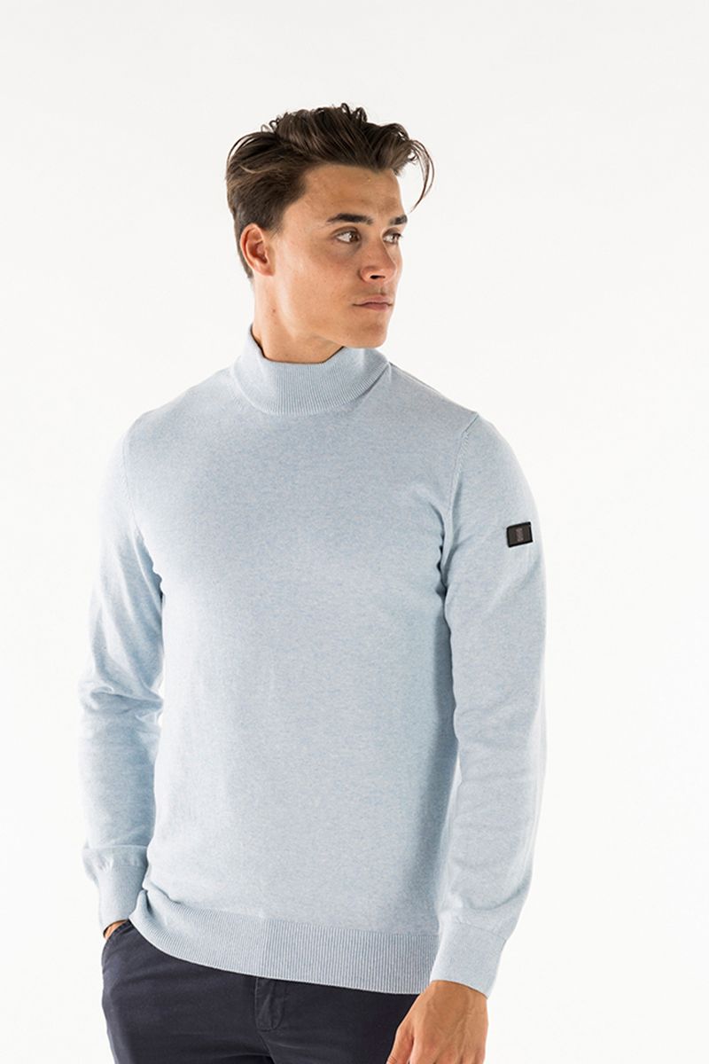 Weicher Bio-Baumwoll-Pullover mit Stehkragen