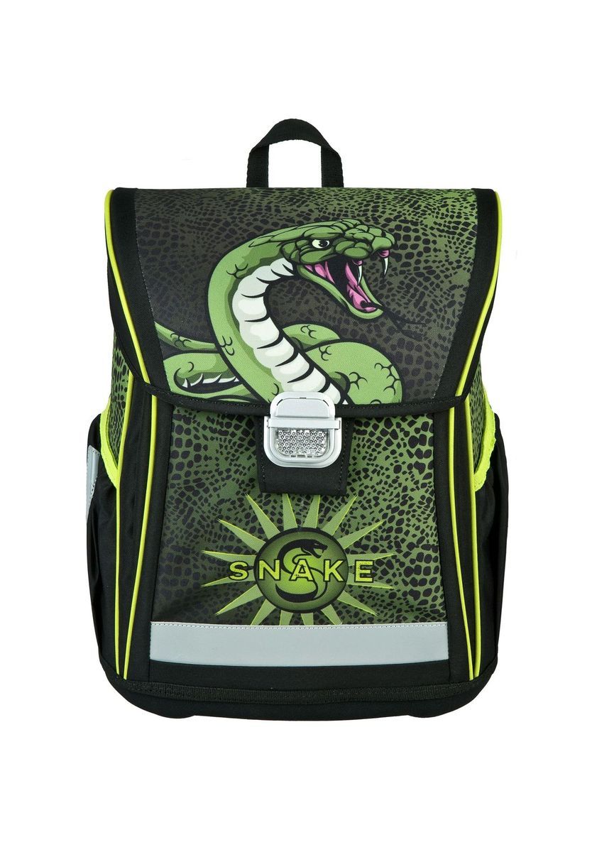 Schulranzen-Set mit Schlangenmuster