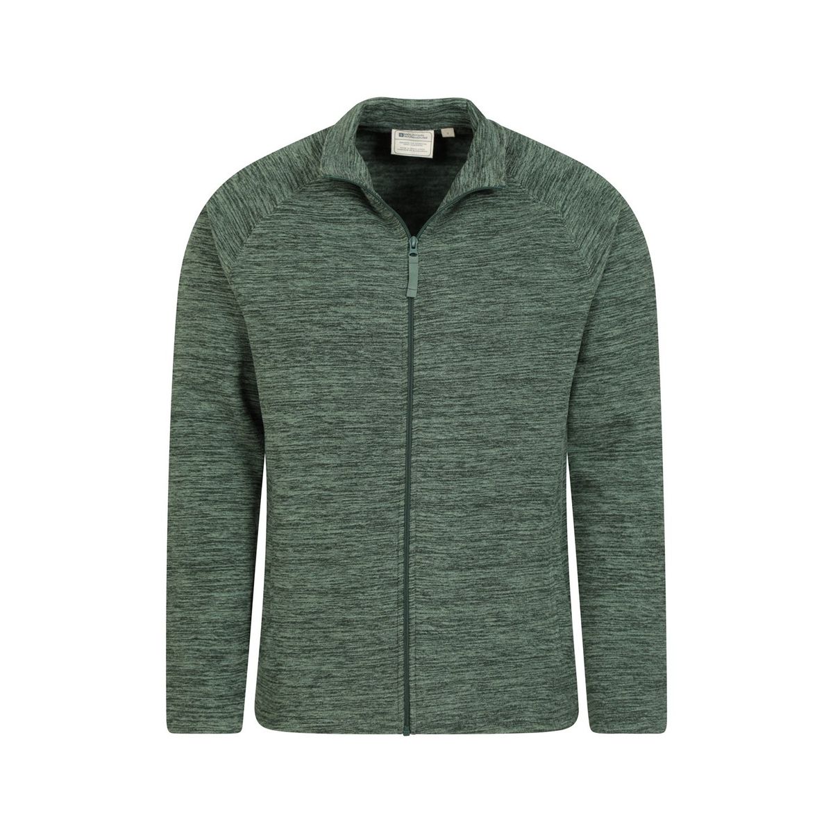 Meliertes Microfleece-Oberteil mit Reißverschluss