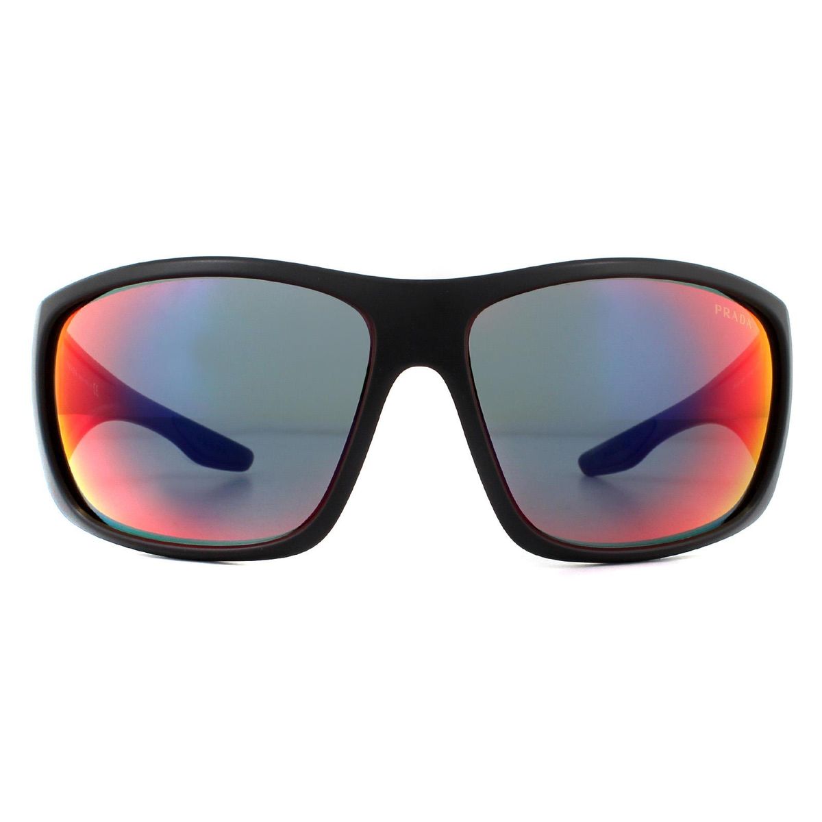 Sportliche schwarze Wrap-Sonnenbrille