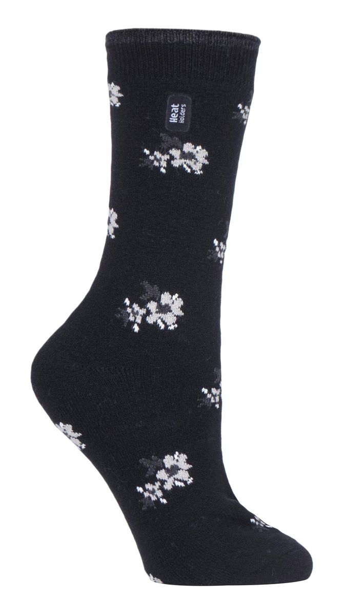 Thermo-Socken mit Blumenmuster für Damen
