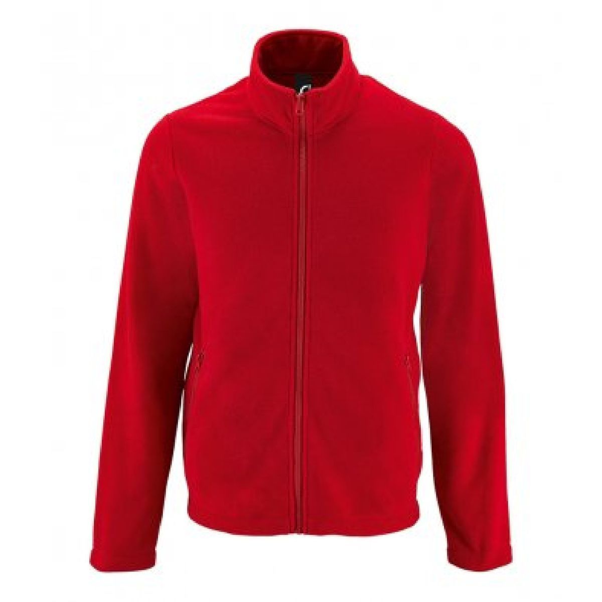Rote Fleecejacke mit Reißverschluss