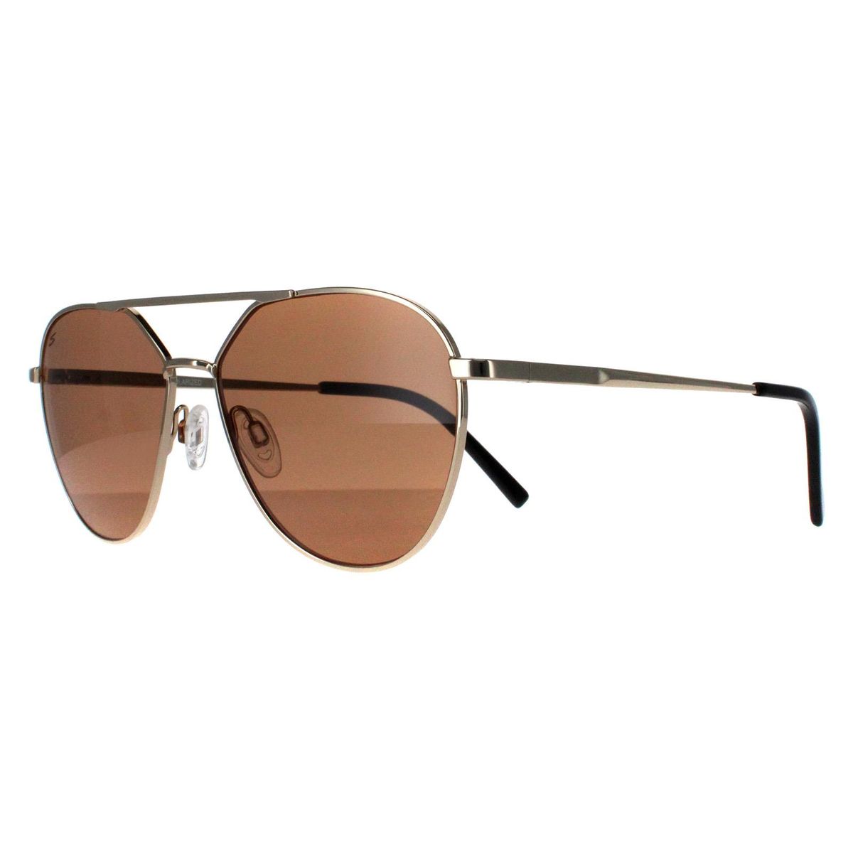 Aviator Sonnenbrille mit hellgoldfarbenem Rahmen