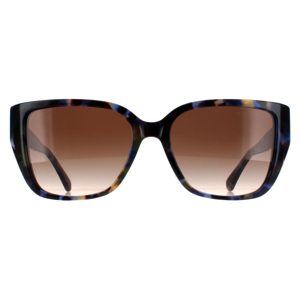 Quadratische Schildpatt-Sonnenbrille braunes Verlaufsglas