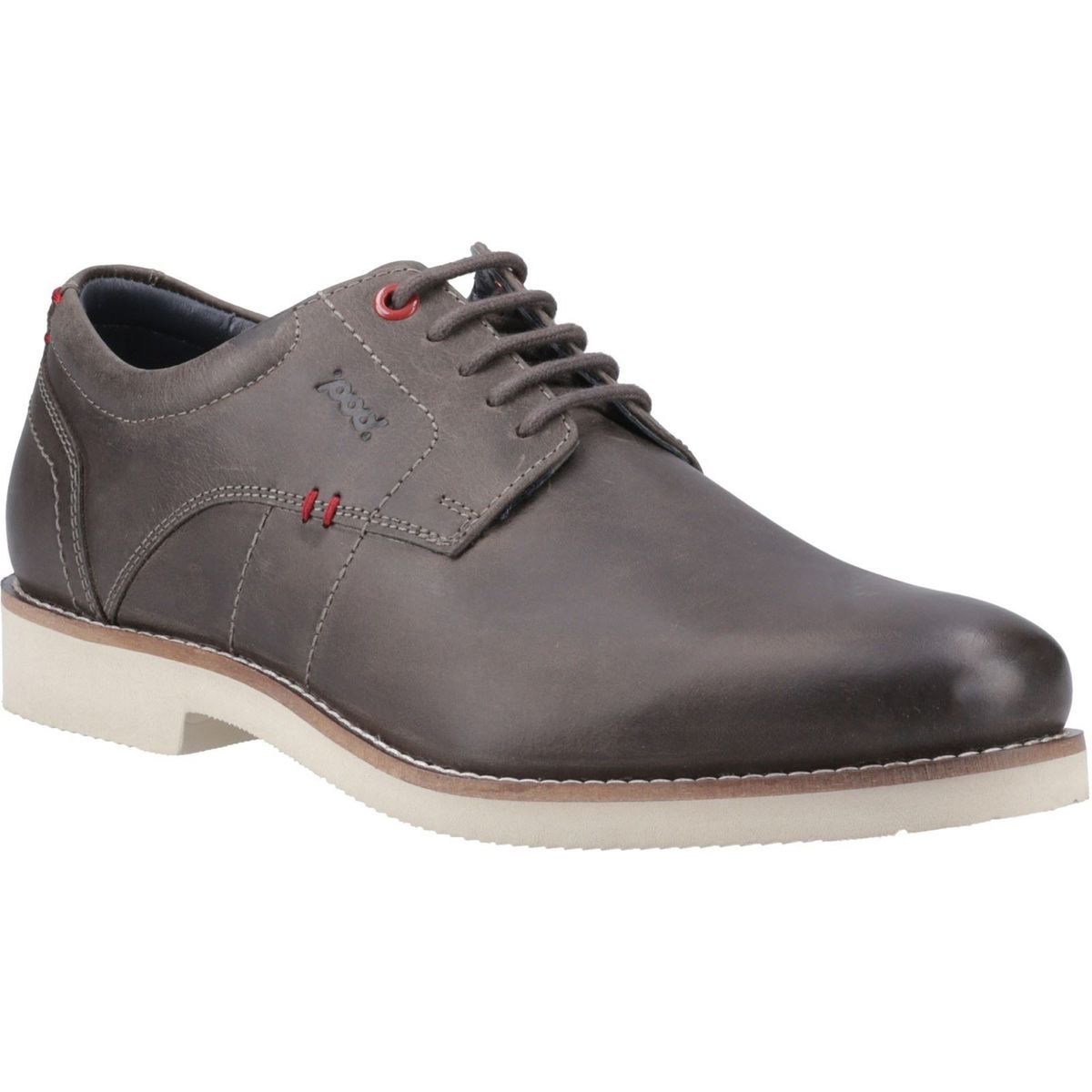 Pod Hampton Leder Herren Schnürschuhe Grau