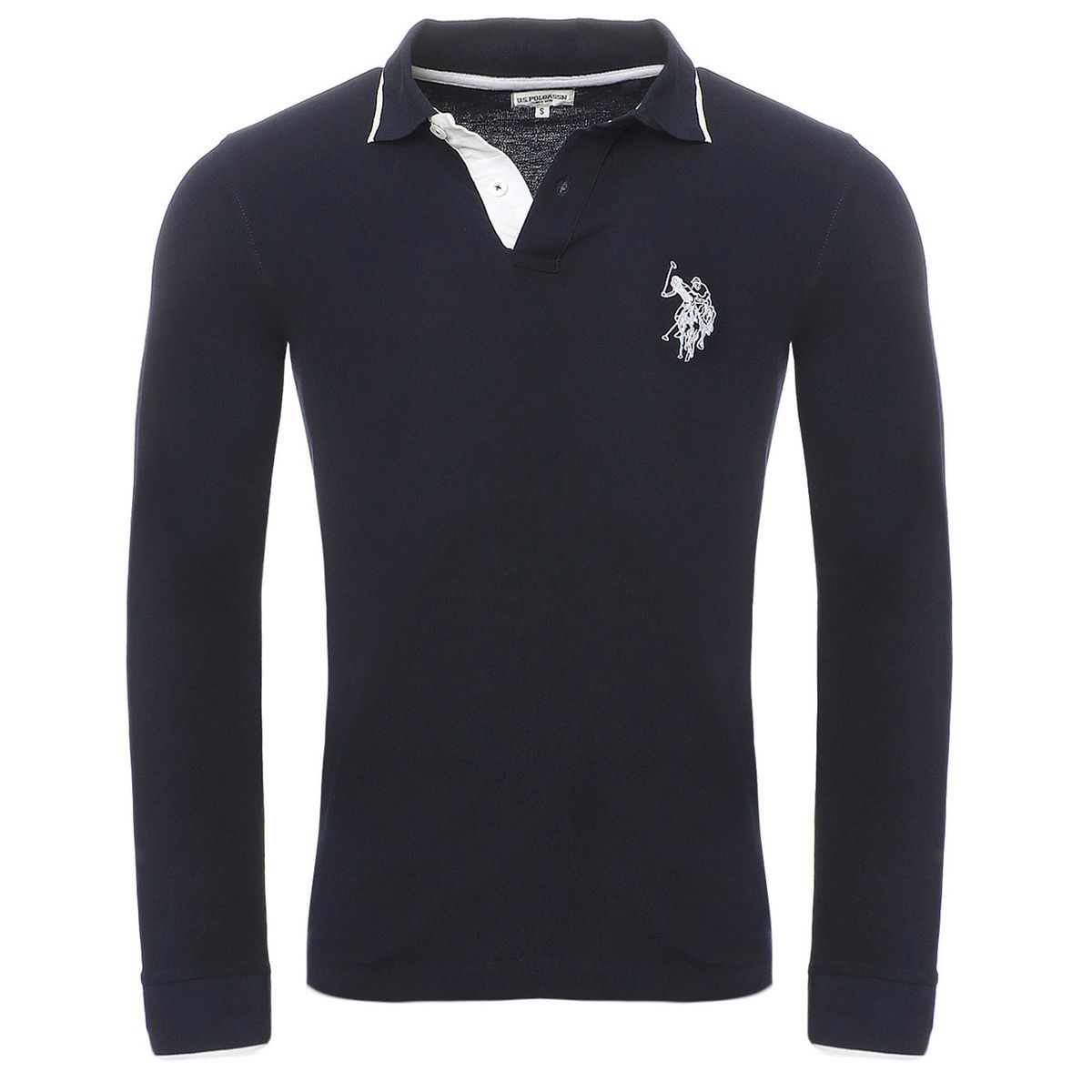 Herren Langarm Poloshirt