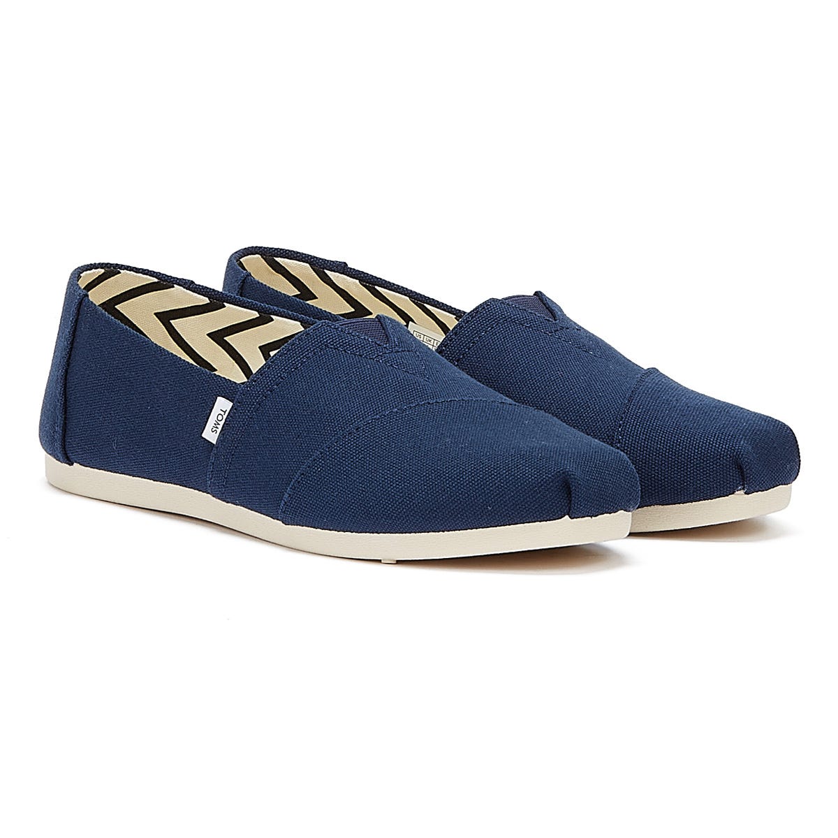 TOMS Alpargata Baumwolle Canvas Womens Marine Espadrilles